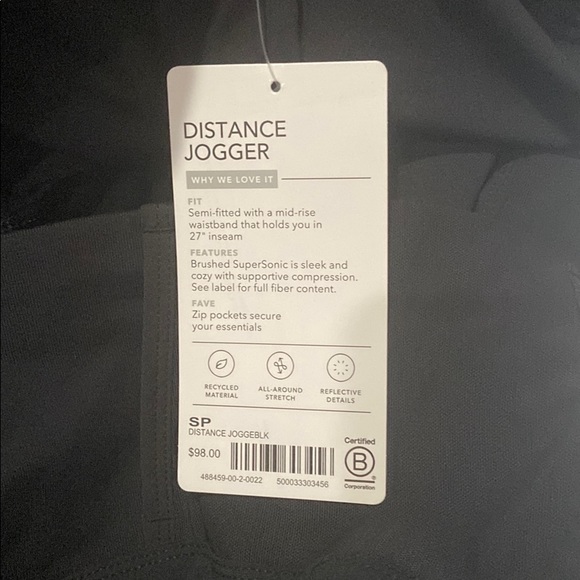 NWT Athleta Distance Rainer Jogger // Black - Picture 8 of 13